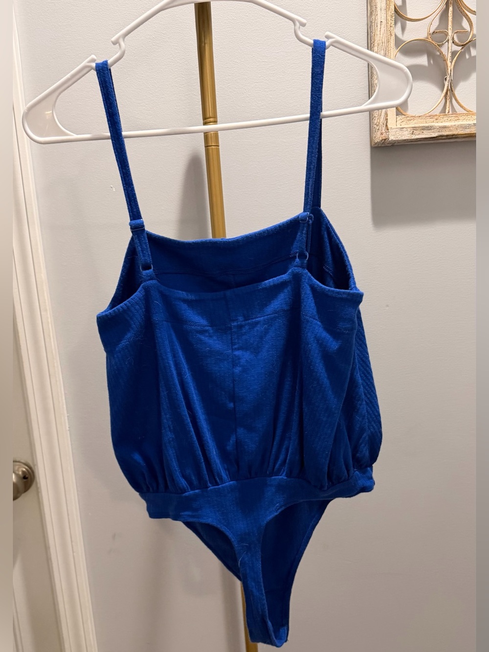 Free People Intimately Blue Knit Ribbed Bodysuit - Picture 2 of 3